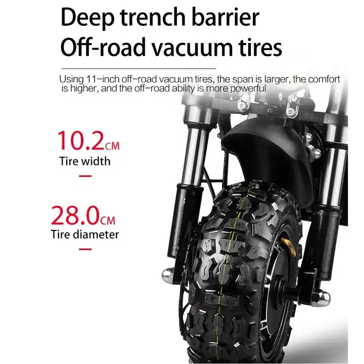 PowerRush- Electric Off-Road Scooter 2x2 (dual drive) με πτυσσόμενο κάθισμα-85 km/h/ 100km Αυτονομία-6000W
