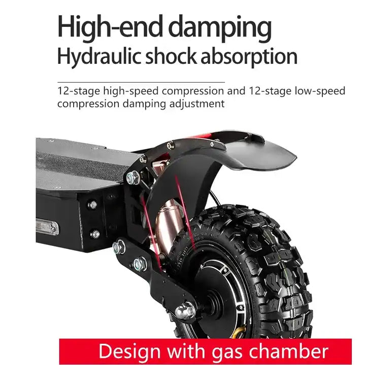 PowerRush- Electric Off-Road Scooter 2x2 (dual drive) με πτυσσόμενο κάθισμα-85 km/h/ 100km Αυτονομία-6000W